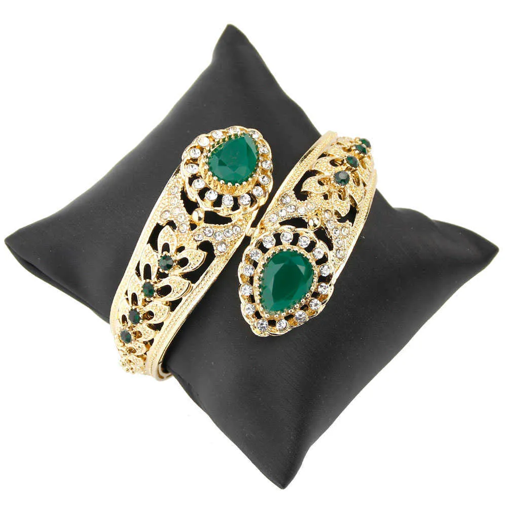 Sunspicems 2020 Marocko Manschett Armband Bangle för Kvinnor Guldfärg Bröllop Smycken Algeriet Traditionell Bijoux Partihandel Q0719