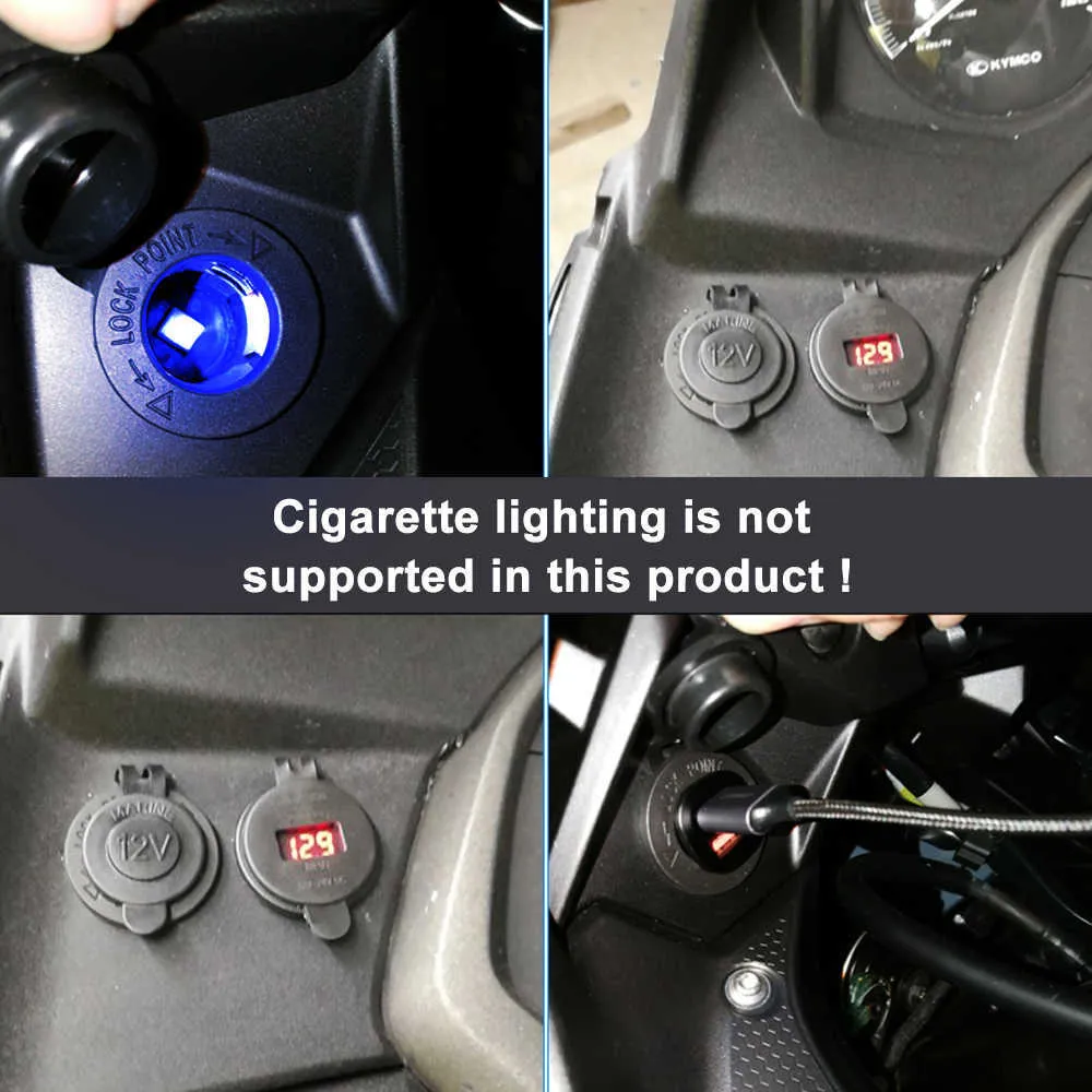 Ny 120W bil cigarettändare socket universal 12v motorcykel lastbil vanbåt vattentät för laddare luftkompressor dammsugare bil