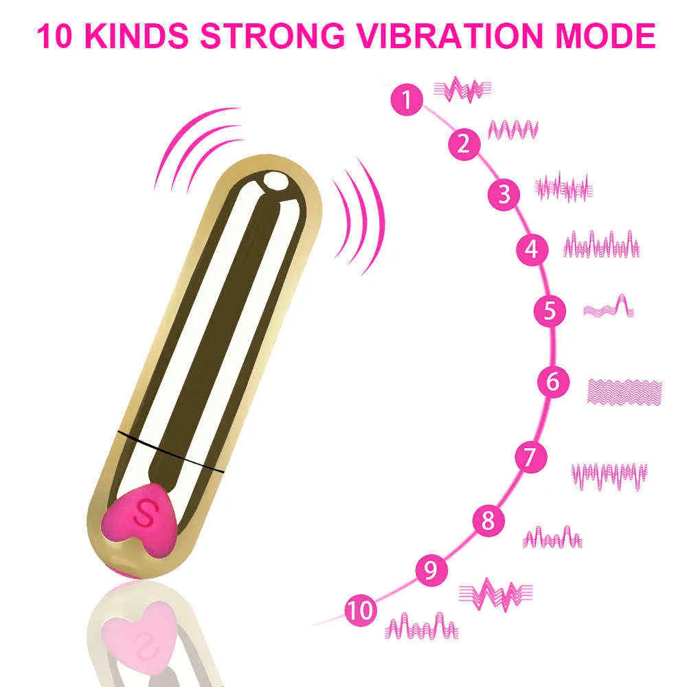 Massage Items 10 Frequency Gspot Clitoris Stimulator Mini Bullet Vibrator Dildo Strong Vibration Female Masturbation Sexy Toys fo4486251