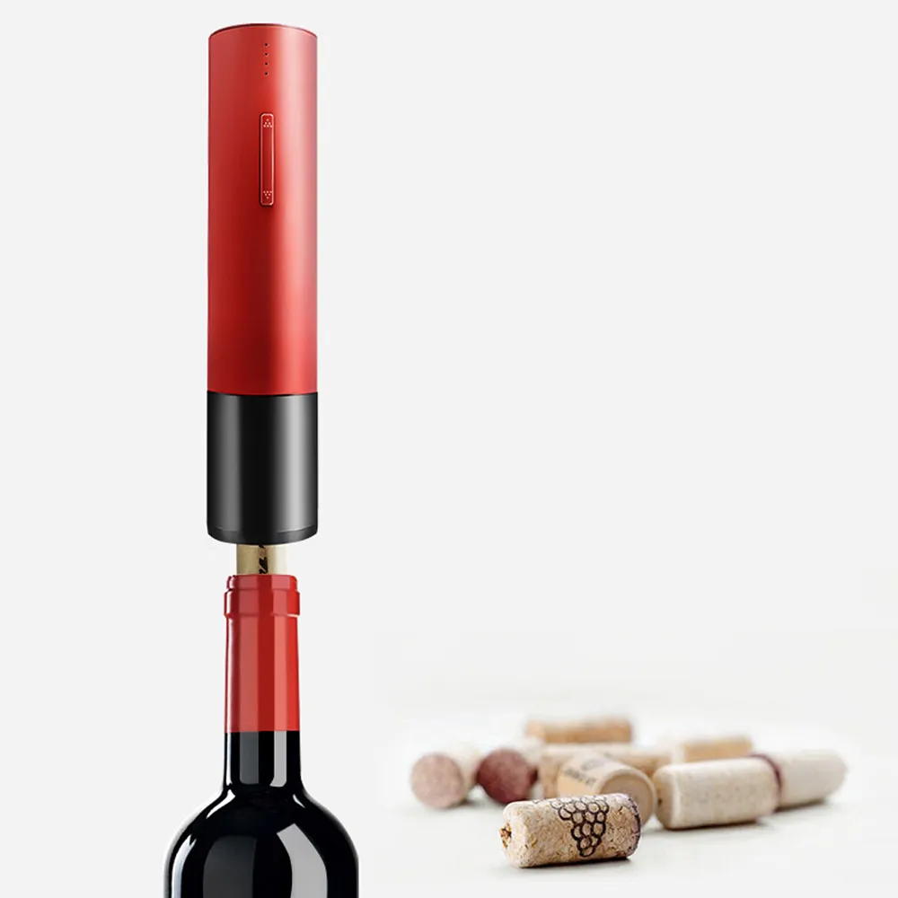 Abridor de vino eléctrico Sacacorchos automático recargable Abridor de botellas de vino creativo con cable de carga USB para uso doméstico 210326