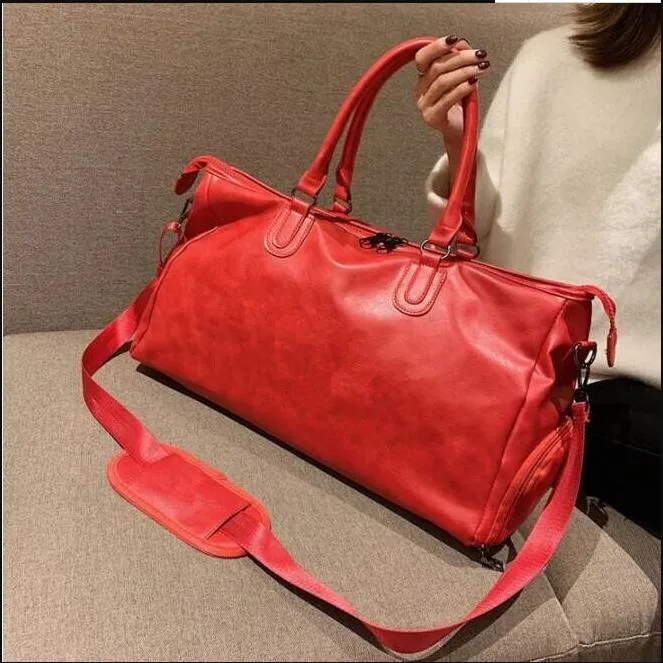 Fashion Sports Torba Red Bagage M53419 Mężczyzna i kobiety torby na Duffel z zamkiem TAG2793