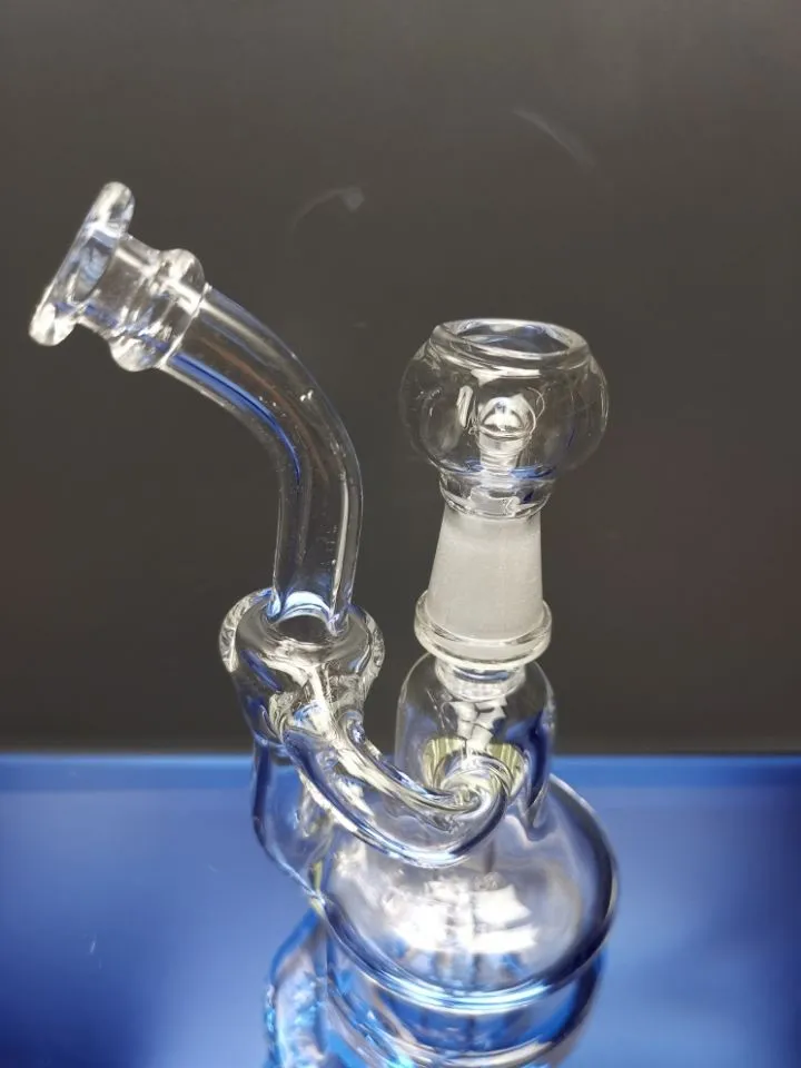 Mini Recycler Bongs de 10 mm Dab Pigs Tubos de água de água 10mm Bongo de água com prego e cúpula sesthop