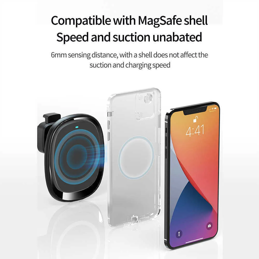 Magnetic Wireless Car 15W Mount for iPhone 12mini 12 Pro Max Magsafing Fast Charging Wireless Charger Car Phone حامل الهاتف 2550x