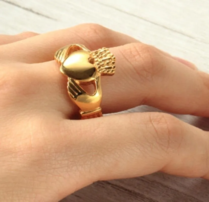 Обручальные кольца в классическом стиле Северной Ирландии Claddagh Heart Love Ring Гламурные женские вечерние украшения232A