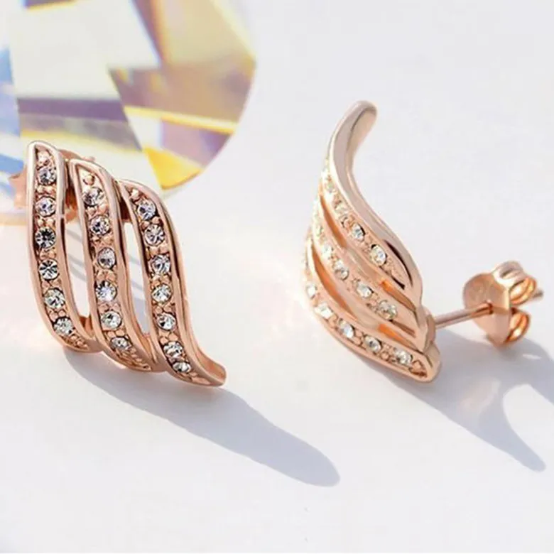 14K Rose Gold Peridot örhängen för kvinnor Anillos Bröllop Bizuteria Gemstone Yellow Topaz Diamond Jewelry Stud Earring Orecchini 215179141