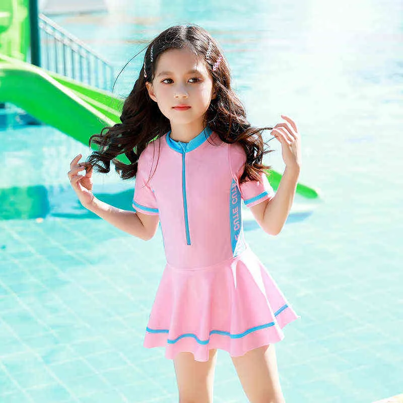 Child Swimwear Girls Swimwear Boxers Two Piece Swimming Suit Skirt Children Bathing Suit Swimming Suit For Kid Baby Swimsuit 220116991532