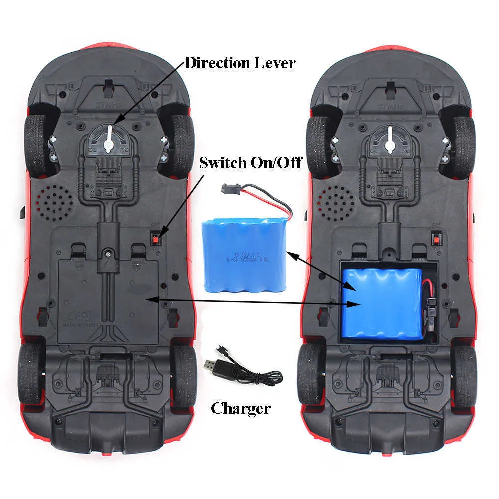 Tamanho grande 114 máquinas de controle remoto de carro elétrico RC em brinquedos de veículo de controle R para meninos a porta pode abrir 6066 210908301Y2276585