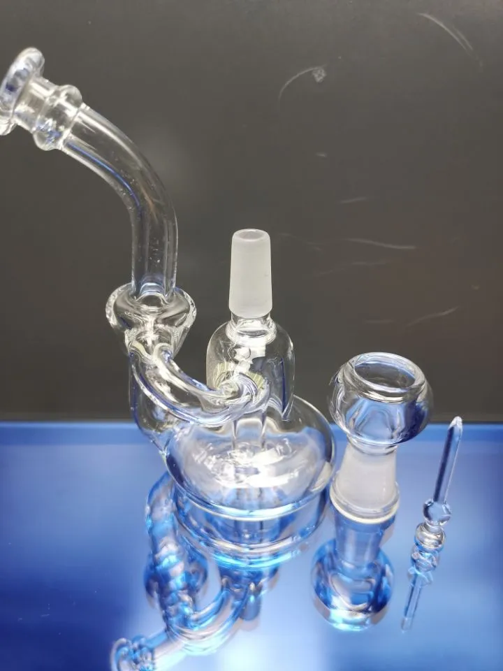 10 mm mini szklane bongki recyklingowe platformy olejowe DAB Rura wodna 10 mm złącza bong z paznokciem i kopułą Zeusart