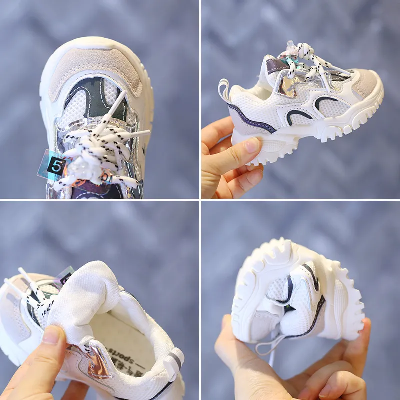 CAPSELLA KIDS Sneaker 1-3 Ans Bébé Premiers Marcheurs Doux Antidérapant Infantile Sport Chaussures Bébé Respirant Chaussures Fille Garçon Toddler Chaussures 210326