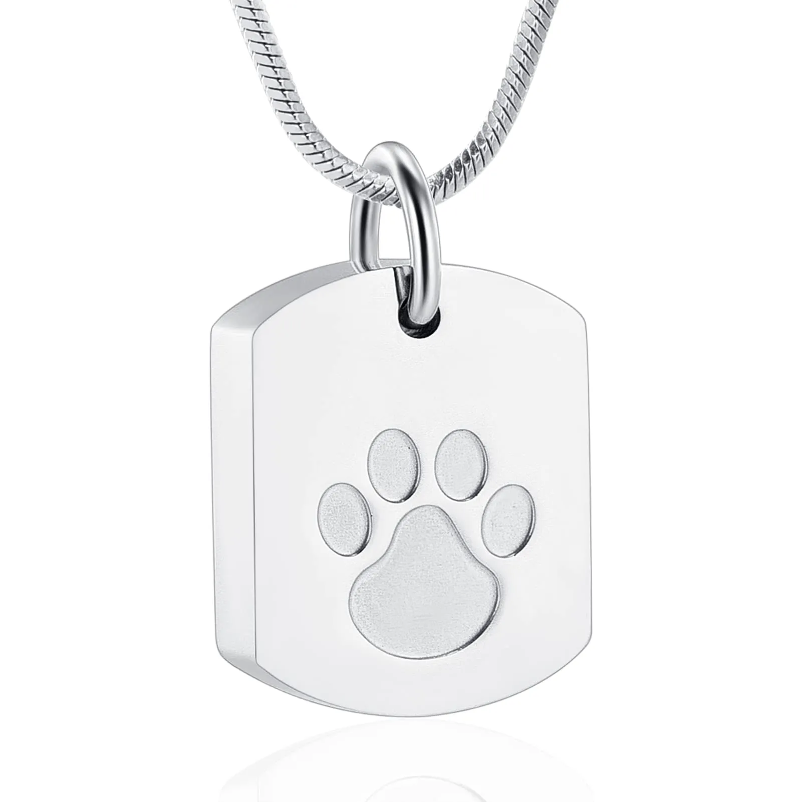 Pet Cremation Sieraden voor as Stainess Steel Ketting ketting Hond Cat Paw Memorial Urn Peanger voor vrouwen Men2901