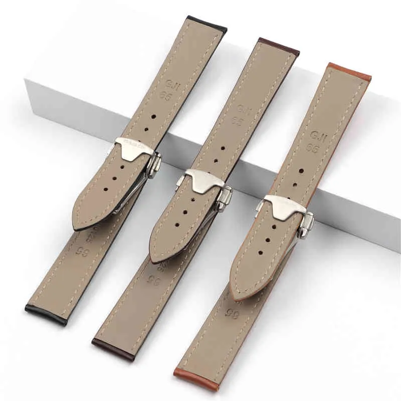 Bracelet DE montre en cuir véritable 20mm pour bracelet DE montre Omega Seamaster300 DE VILLE AT150 AQUA TERRA 150 accessoires de boucle pliante de ceinture