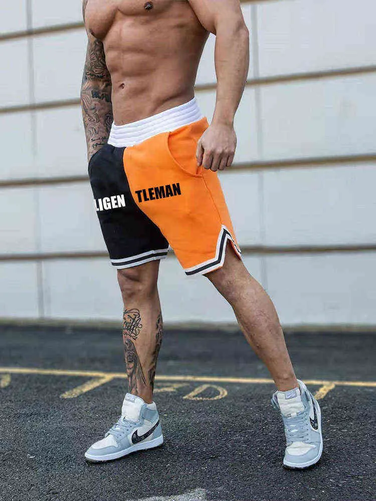 Nya mäns hip-hop shorts på våren och sommar 2021 version fritid enkel temperament hip hop fitness basket rarnaess sport h1206