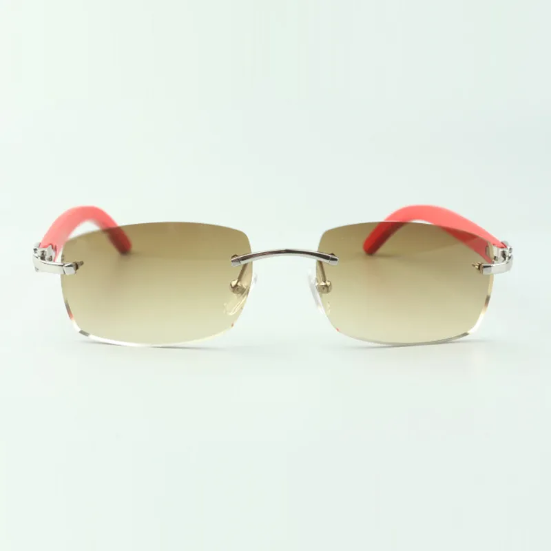 Direkte S-Sonnenbrille 3524026 mit natürlichen roten Holz-Tempeln Designerbrille Größe 18-135 mm220i