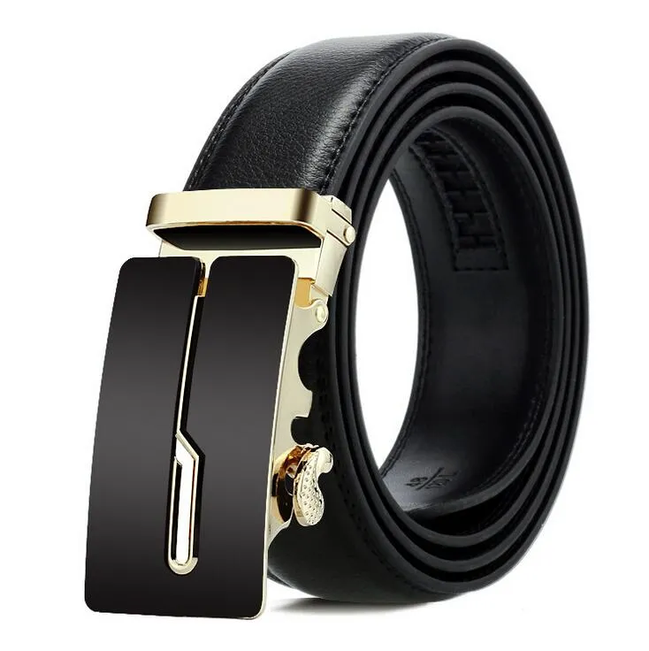 whole BeltsMens Belt Fashion Men Leather Black Business Belts Women Big Gold Buckle Womens Classic Casual Ceinture A122263M