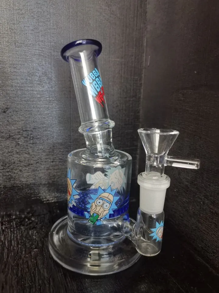 Bong Dab Rig Wasserpfeifen Dickes Glas Honeycomb Perc Blue Bongs Heady Mini Pipe Wax Oil Rigs dhpingshop Verkauf