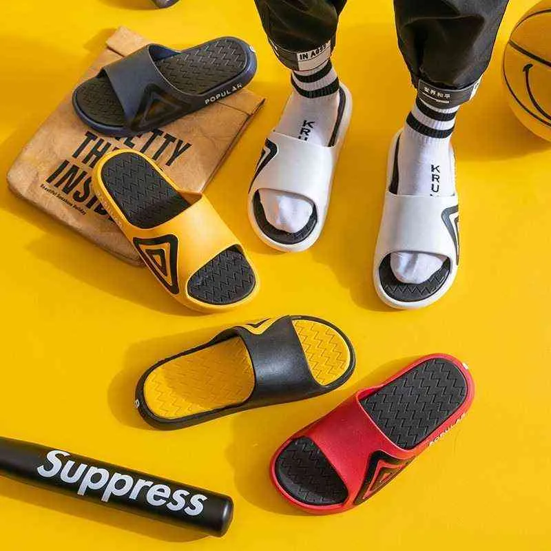 Slippers New Luxury Designer Men Women Shoes Outdoor Couple's Slipper Sandals Antiskid Indoor Men's Home Bathroom 220302