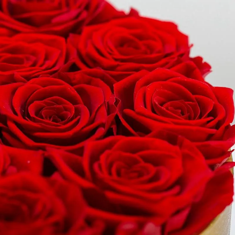 Dekorative Blumen Kränze konservierte Rosenblume ewig in Box Set Hochzeit Mutter Tag Weihnachten Valentinstag Jubiläum für immer 2546