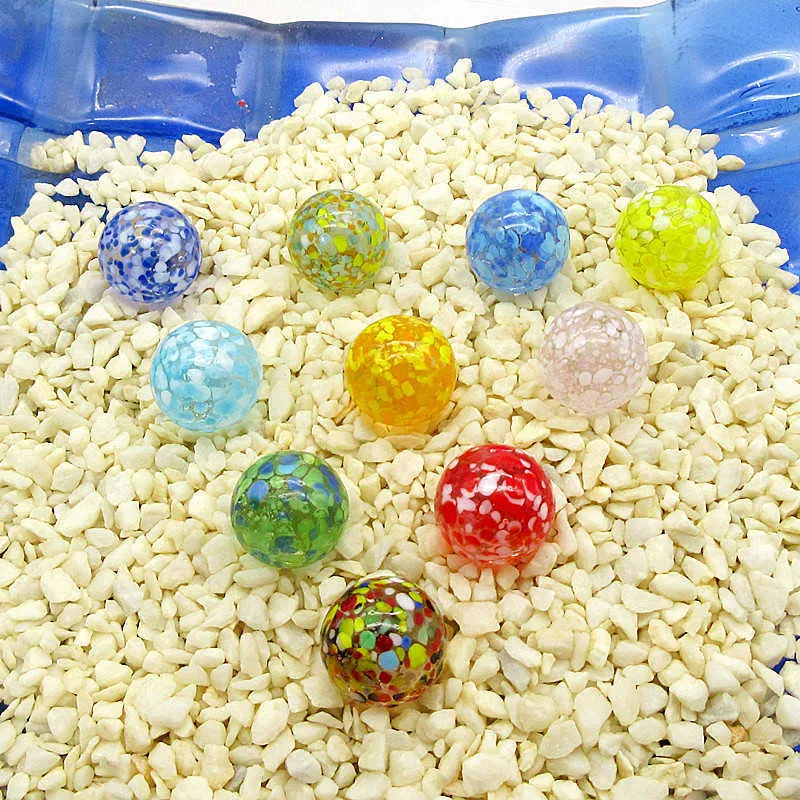 Custom 16mm Billes de verre Boules Charms Clear Pinball Machine Décor à la maison pour Fish Tank Vase Aquarium Jouets pour enfants Enfants 210607