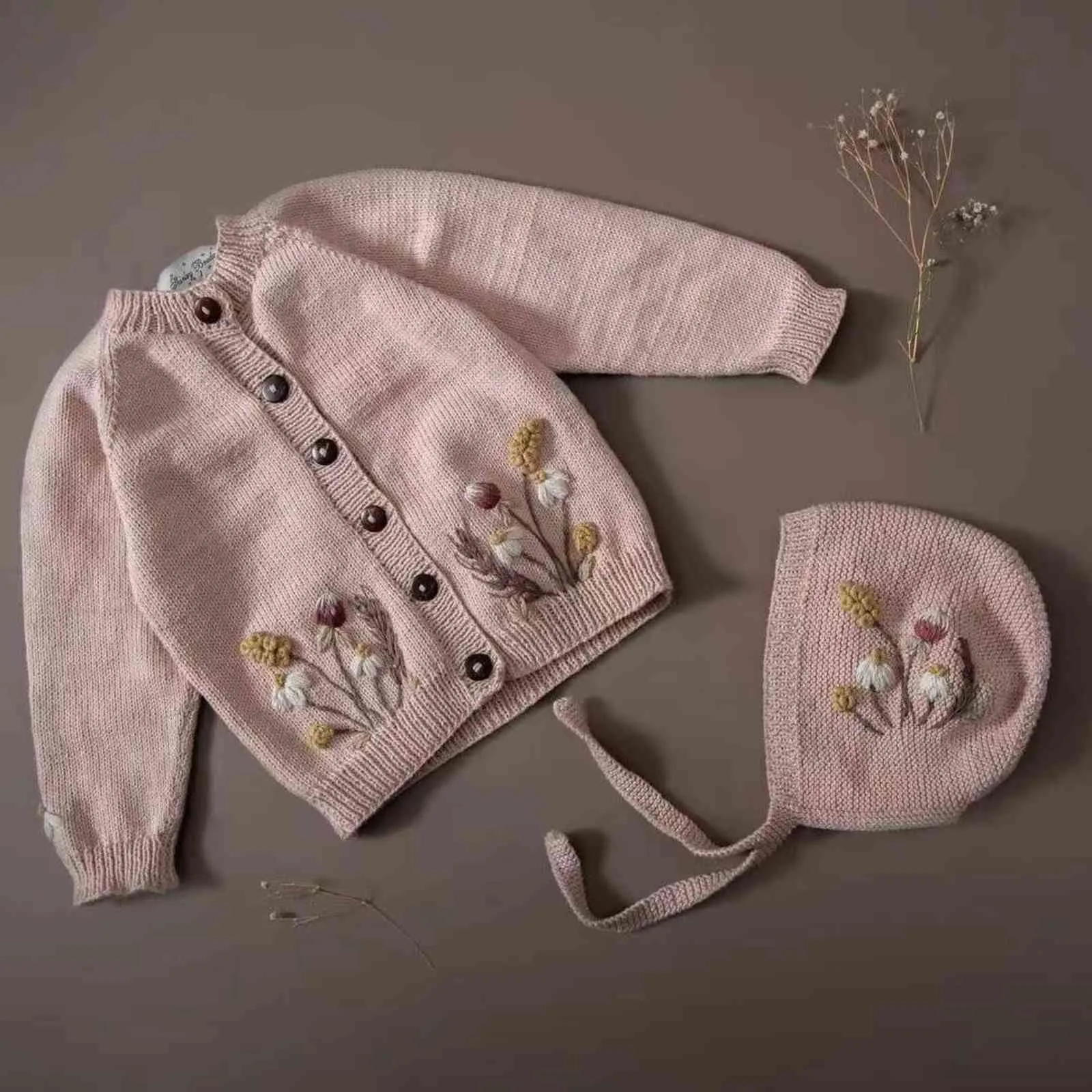 Kinderpullover Shirley Bredal Marke Mädchen Winterkleidung Kleinkind Strickjacke Stickerei Baumwolle Weiche Baby Jungen Strickoberteile 211104