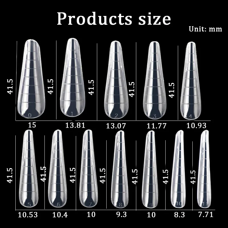MSHARE – pointes d'ongles en forme d'amande russe, pour extensions d'ongles, en Gel acrylique, 12 tailles, 120 pièces, 5806749