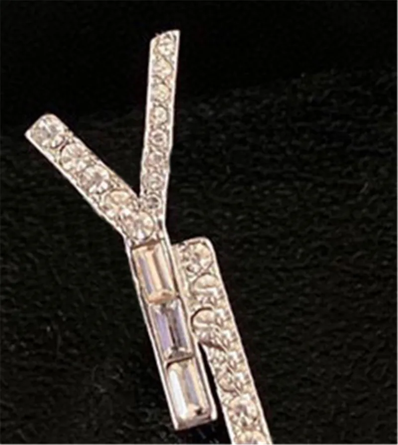 Designer örhänge kärlek örhängen för kvinna märke enkla bokstäver y guld silver diamant ring lady örhängen smycken öron stud352v