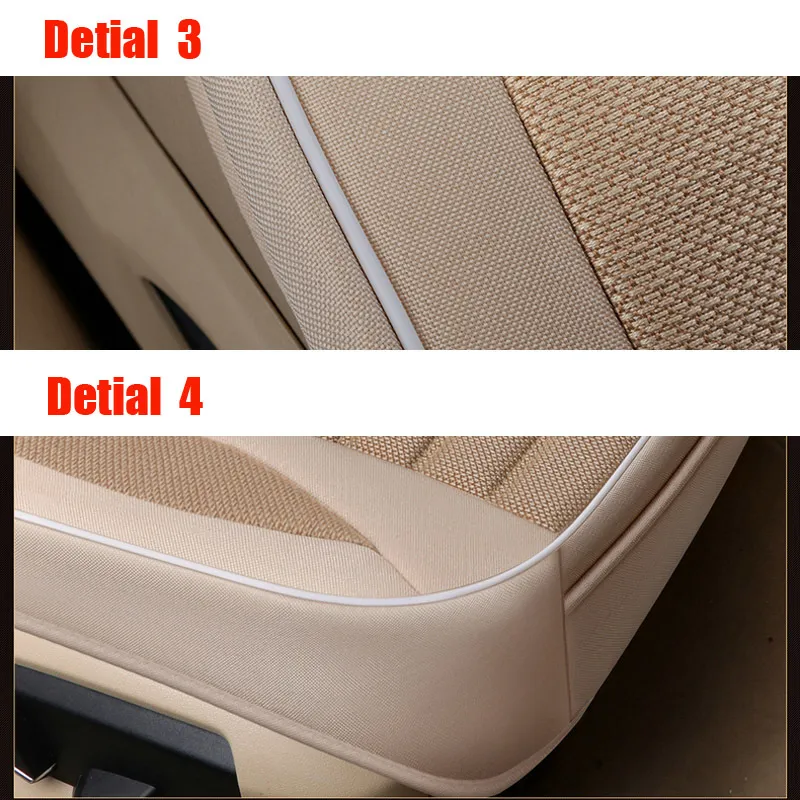 Flax Cover Ademend Auto Kussen Protector Voor Automobiel Seat Pad Mat Auto Styling Interieur Accessoires