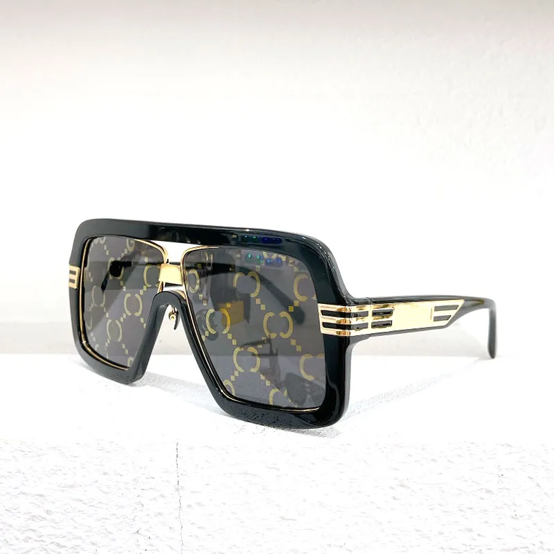 Solglasögon för kvinnor 0900 Klassisk ramdesigner i ett stycke Solglasögon Men Casual Fashion UV400 Designers Sun Glasses GG0900 med 201F