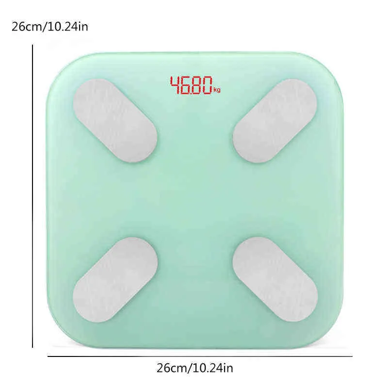 Bilancia elettronica da bagno Grasso corporeo da pavimento con LED Digital Smart Bilancia Wireless Bluetooth Balance Body BMI Bilancia H1229