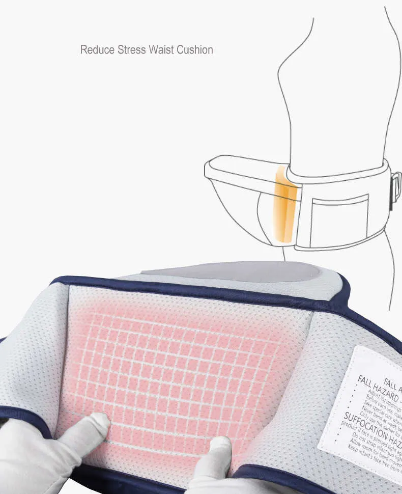 Bébé Hipseat 2-24 Mois Bébé Sling Respirant Taille Tabouret Marcheurs Tenir Taille Ceinture Kangourou Ceinture Enfants Infant Hip Seat 211025