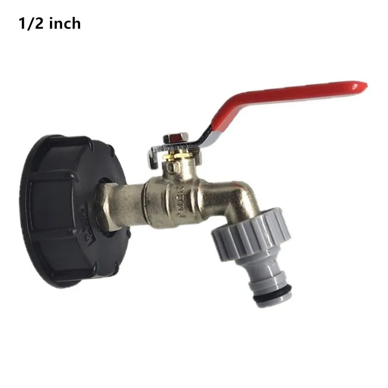 Équipements d'arrosage IBC Tank Tap Adaptateur de carburant en laiton Valve de remplacement Pièces de montage pour connecteurs d'eau de jardin à la maison Robinet P2756