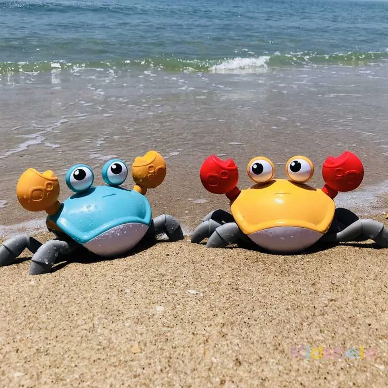 Verkauf Badespielzeug Große Krabbe Uhrwerk Baby Kleinkind Wasser Klassisches Spielzeug Strand Für Drag Tub Sommer Kinder 210712