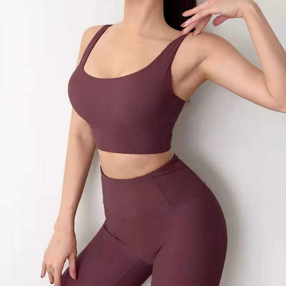 NCLAGEN Gym Yoga Set Women Workout Clothes Bra & Pants High Elastic Tracksuit Fitness Suit Athletic Active Sportwear 210802