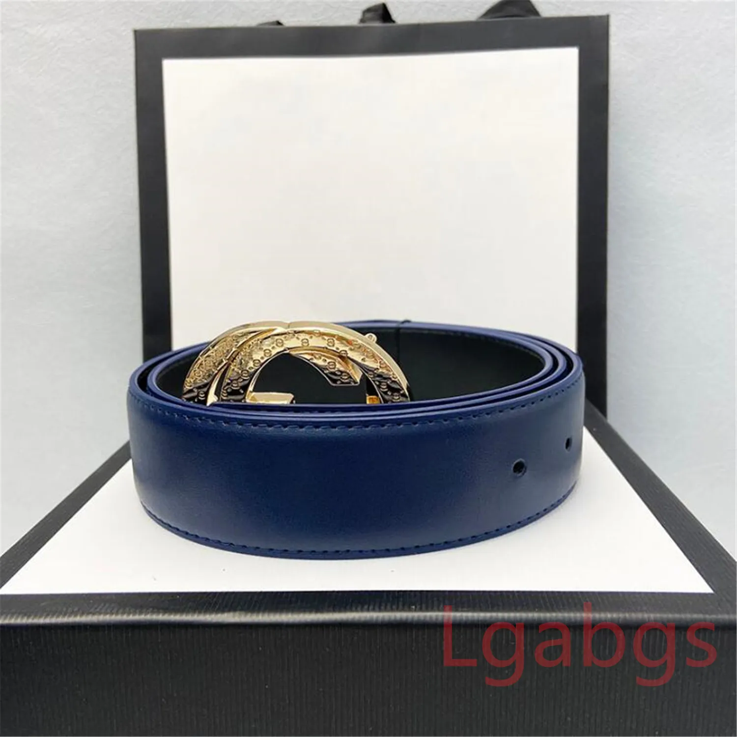 Cintura di design di lusso con fibbia a doppia lettera Moda classica di alta qualità Larghezza 3 8 CM Cinture da donna in vera pelle Cintura da uomo G03291I