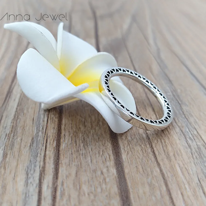 Estetiska Smycken Göra Bröllop Boho Style Engagement Love Hearts Pandora Ringar För Kvinnor Män Par Finger Ring Sätter Födelsedag Valentine Presenter