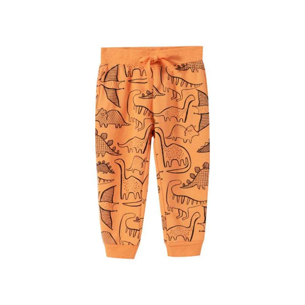 Jumping Meters Boys Long Trousers Pants With Cars Print Fashion Children's Sweatpants Drawstring Kids Bottom Boy Clothes 210529