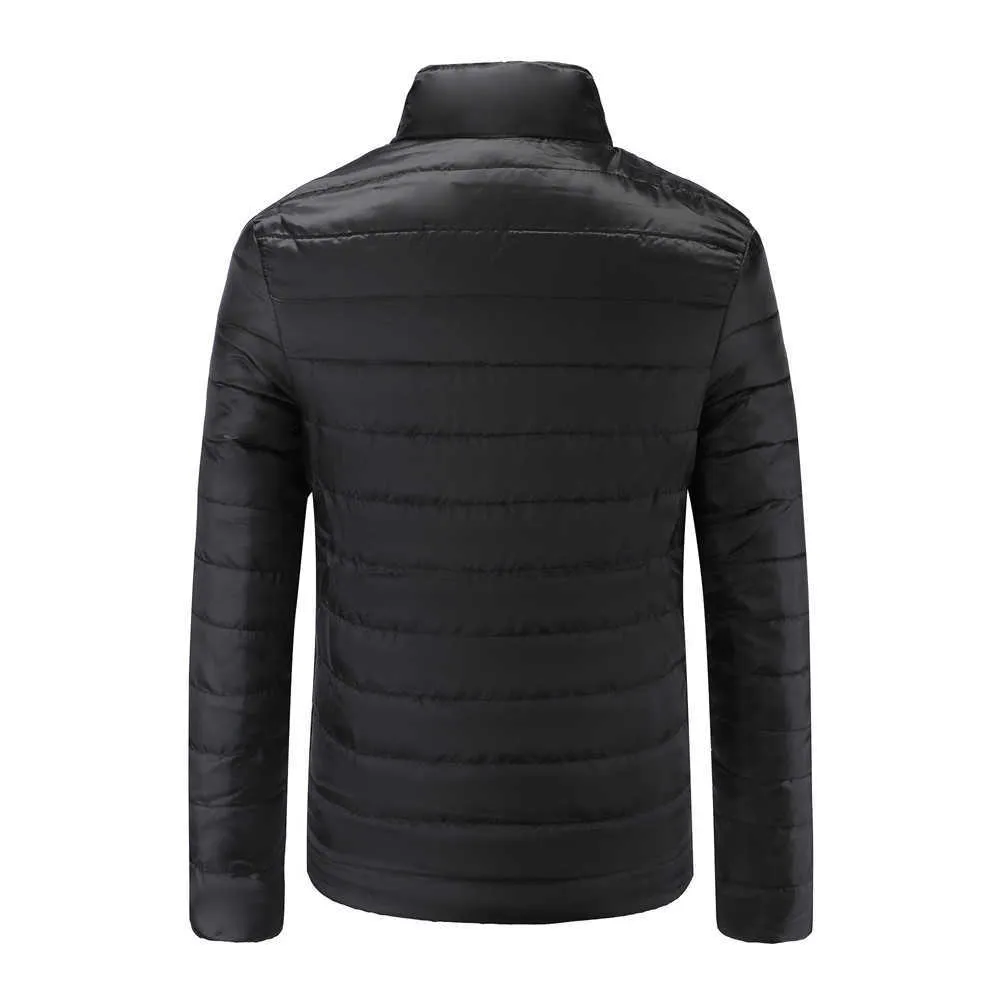 Jaycosin 2020 Nowa Kurtka Chłopcy Mężczyźni Zimowe Ciepłe Stojak Kołnierz Solid Slim Winter Zip Płaszcz Kurtka Trwała Moda Sport Outwear X0621