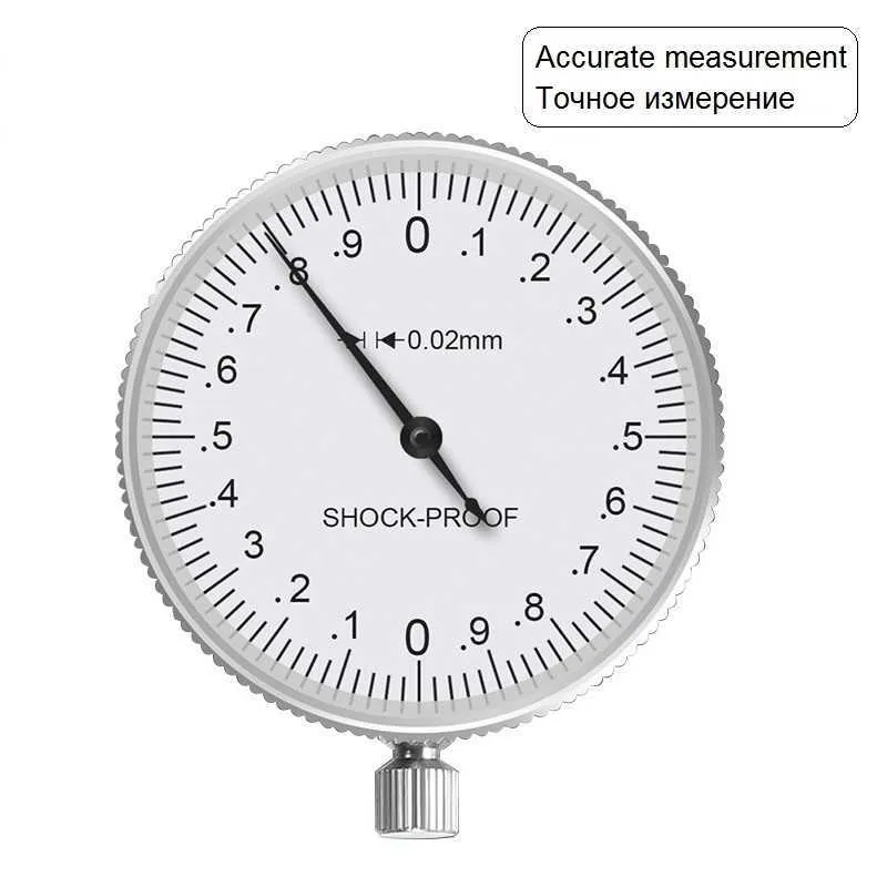 Calibri a quadrante Alta precisione Vernier in metallo Antiurto Altezza Profondità Diametro esterno interno Tester 0-200 mm Strumenti di misurazione 210922