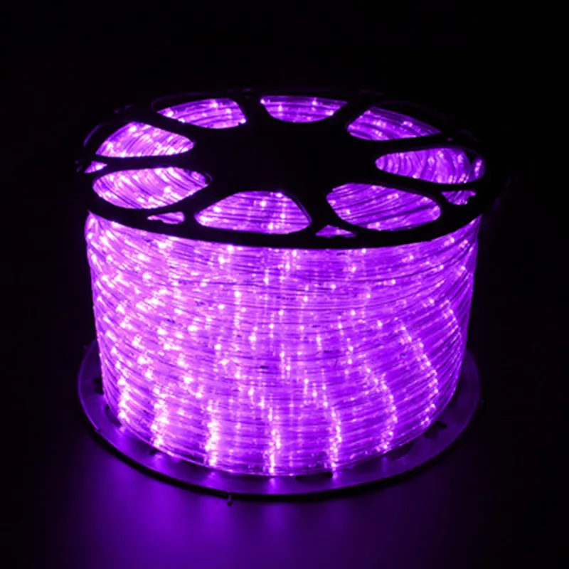 LED-Saiten Regenbogen-Röhrenlampe 220V Fee Neon-String-Licht RGB-Girlande Außenbeleuchtung mit EU-Stecker für Weihnachtsfest-Party-Dekor261Q