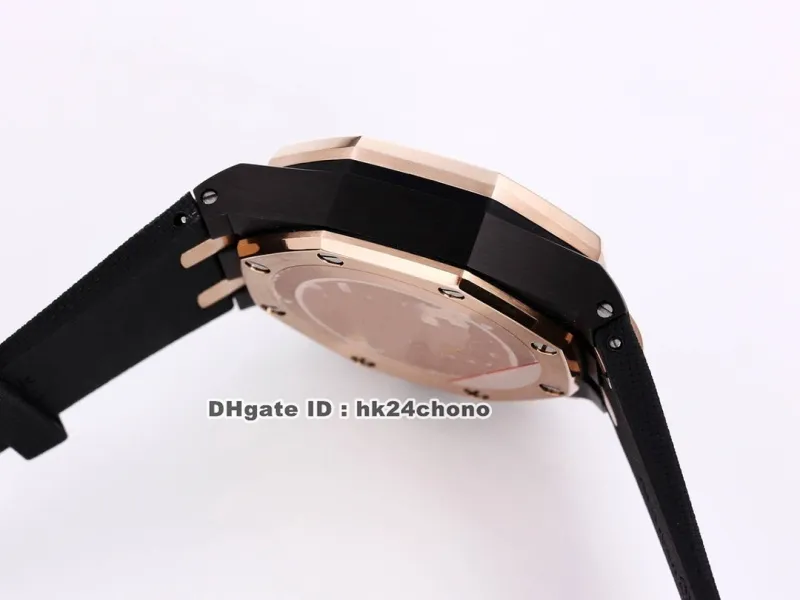 K8 montres 26405 44mm VK Quartz chronographe montre pour hommes lunette bleue cadran bleu fumé bracelet en caoutchouc hommes montres-bracelets279F