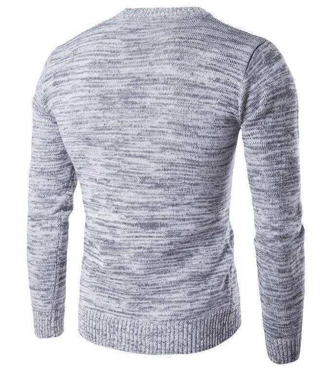 Winter Trui Heren Male Casual Round Neck Slim Fit Pullover Fall Cotton Blends Keep Warm Knitted Sweater for Teens Manteaux Homme 210604