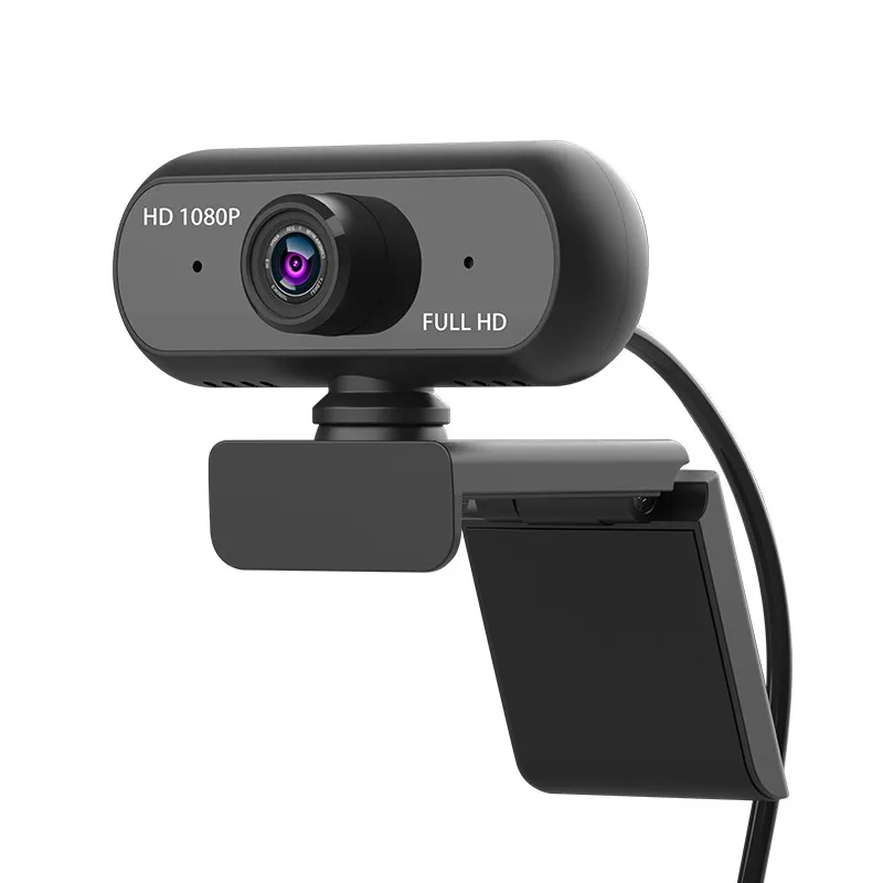 Full HD 1080P Webcam Camera Wide-Angle Driver USB - Foco automático com computador de desktop de microfone de absorção de som