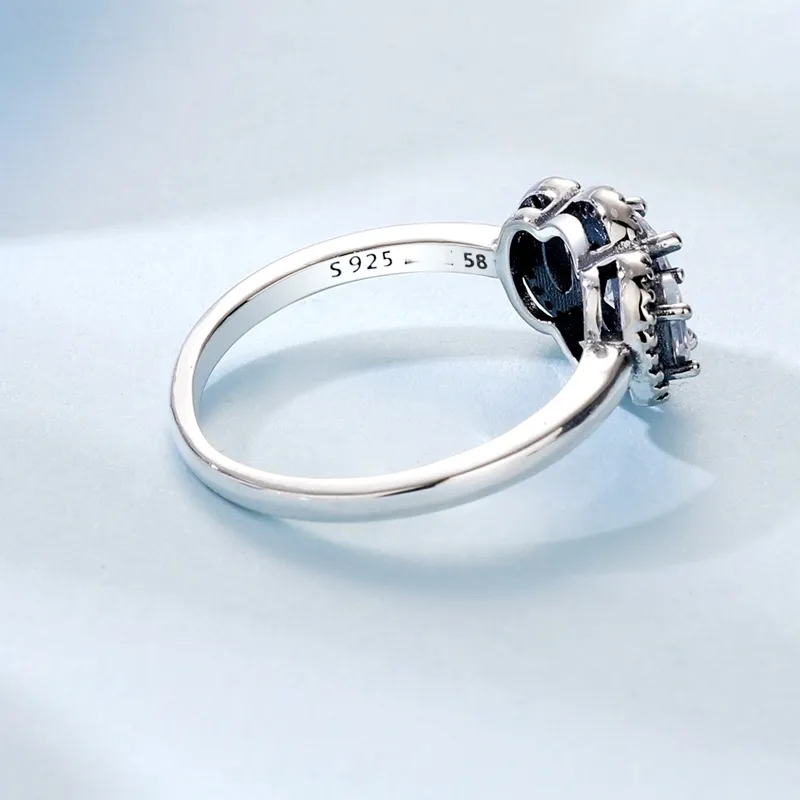 Biżuteria estetyczna Trzy kamienne vintage projektant Pandora Pierścienie dla kobiet mężczyzn Para pierścionka palca