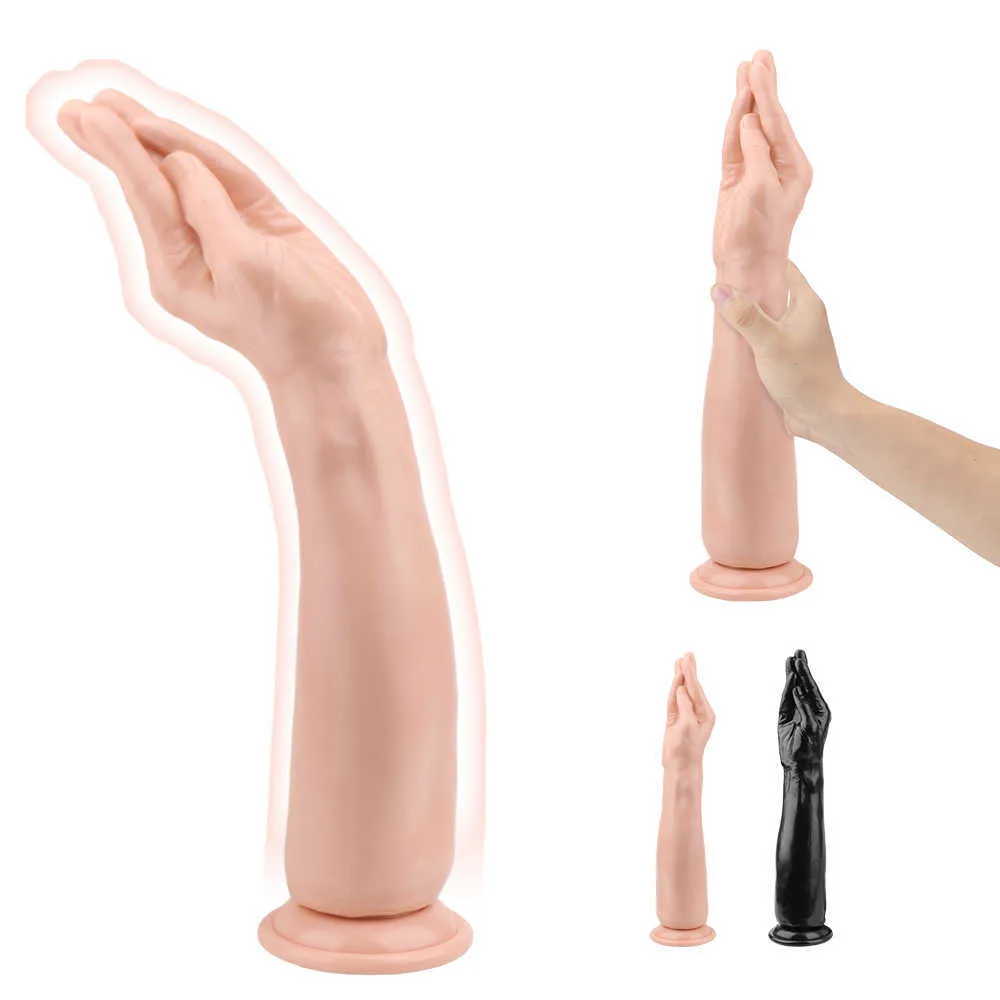 Godes pour Plug Anal bout à bout farci forme de main artificielle Super gros jouets sexuels en Silicone pour femmes hommes gays avec ventouse S08247546582