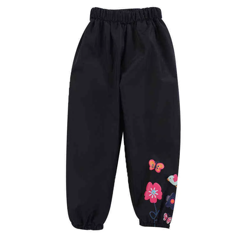 Primavera Autunno Pantaloni Impermeabili Ragazze Moda Abbigliamento Bambini Pantaloni Pioggia Color Caramella Bambini 2-6 Anni 220105