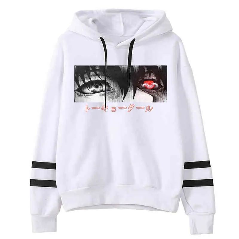 Anime Tokyo Ghoul Eye Bluzy męskie Casual Moda Bluzy Japonia Anime Hoodie Hip Hop Streetwear Mężczyzna H1227