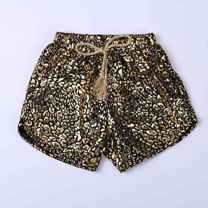 Sommarflickor kläder kostym mode stil färgpunkter toppar + leopard korn shorts barn kläder set barn 210515