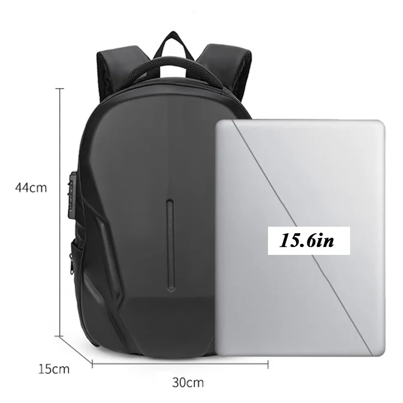 New arrival Fashion Backpack Men Multifunction Hard Shell 15 6 Inch Laptop Bag Waterproof Oxford Business Rucksack Notebook Back P204D