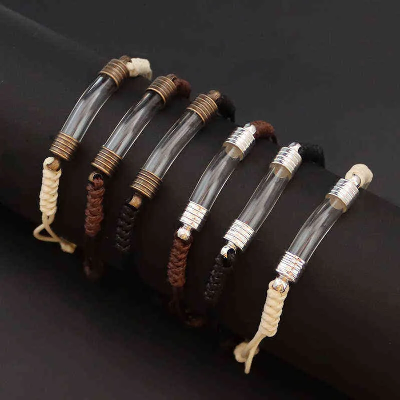 Glass Fiol Bransoletka Bransoletka pisanie Nazwa Wirte na ryżu moda biżuteria Bracelety dla kobiet G10263094961