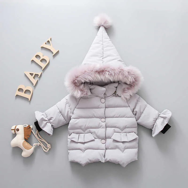 Barn vinterrockar pojkar flickor lyxdesigner tjockare bomullspadded down coat spädbarn baby flicka jacka huva jackor outwear9402950
