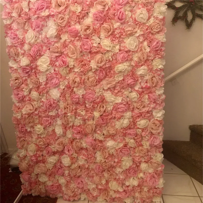 40x60 cm Silk Rose Flower Wall Home Decoration Artificial Flowers for Wedding Decoration Romantic Wedding Flowers Backdrop Decor 211630257